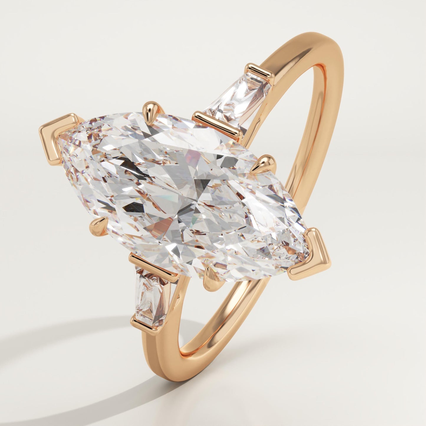 2 CT Marquise Cut Three Stone Moissanite Engagement Ring