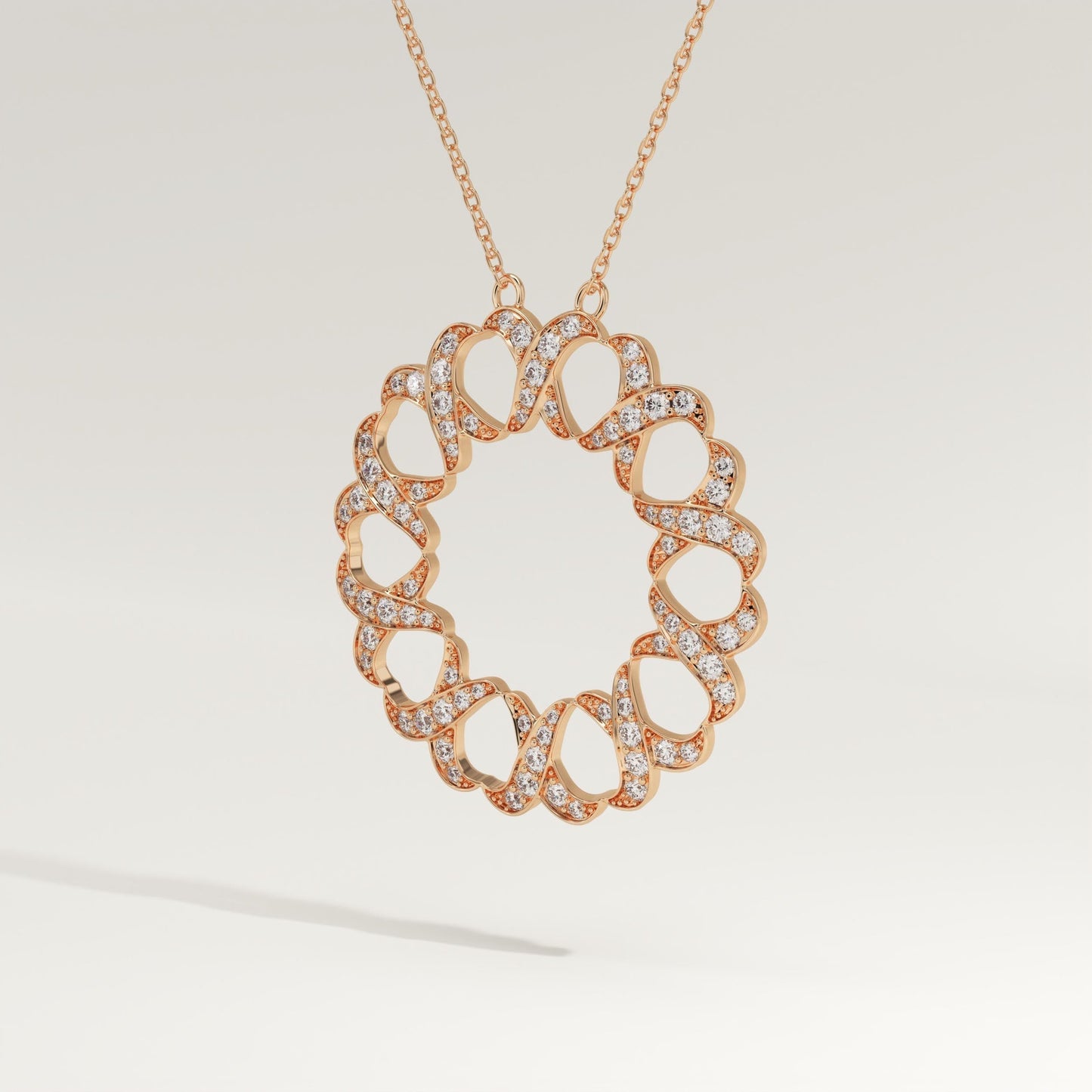 0.302 TCW Round Lab-Grown Diamond Charm Necklace
