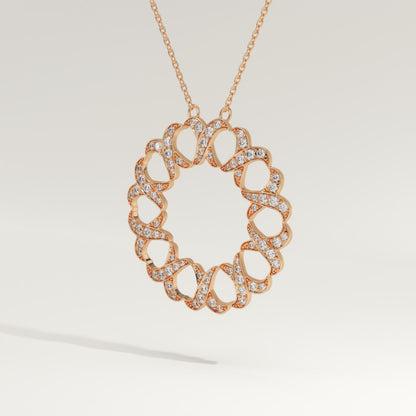 0.302 TCW Round Lab-Grown Diamond Charm Necklace