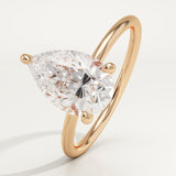 2.0 CT Pear Cut Solitaire Lab-Grown Diamond Engagement Ring