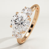 1.5 CT Round Cut Three Stone Lab-Grown Diamond Engagement Ring