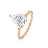 2.0 CT Pear Cut Hidden Halo Lab-Grown Diamond Engagement Ring