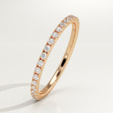 0.18 TCW Round Cut Lab-Grown Diamond Full Eternity Wedding Band