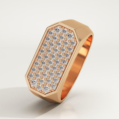 0.41 TCW Round Lab-Grown Diamond Multi Stone Wedding Band For Men