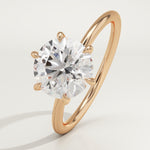 2.0 CT Round Cut Solitaire Lab-Grown Diamond Engagement Ring