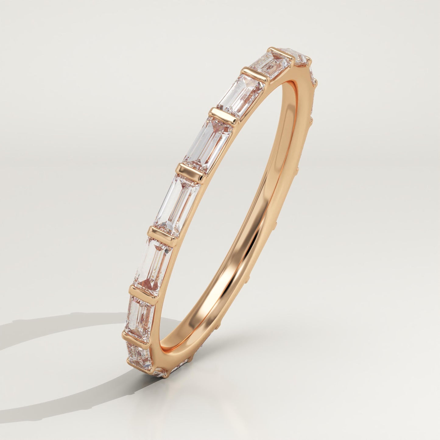 1.61 TCW Baguette Lab-Grown Diamond Full Eternity Wedding Band