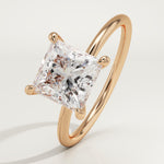 2.0 CT Princess Cut Solitaire Lab-Grown Diamond Engagement Ring