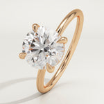 2.0 CT Round Cut Hidden Halo Lab-Grown Diamond Engagement Ring