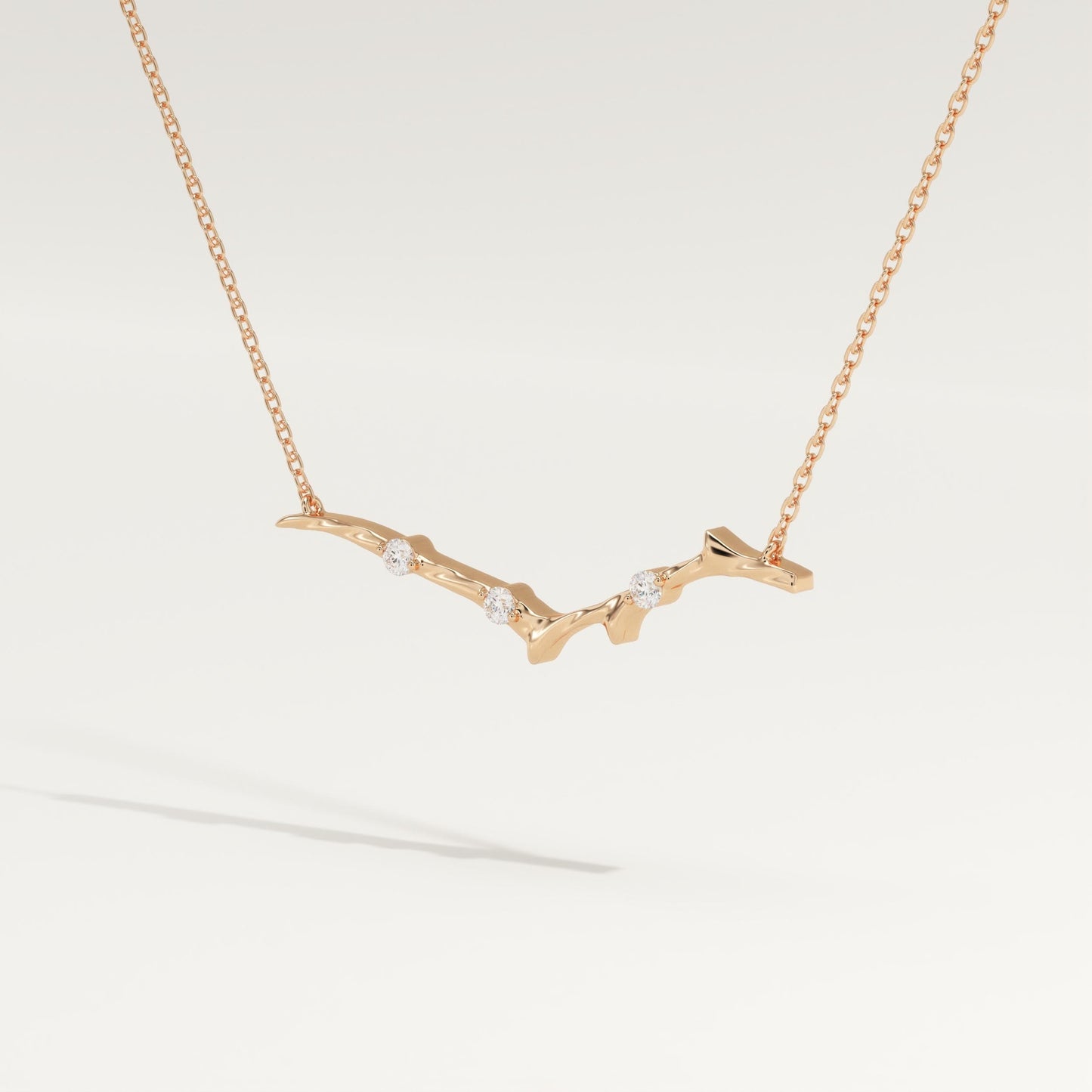 0.7 TCW Round Lab-Grown Diamond Charm Necklace