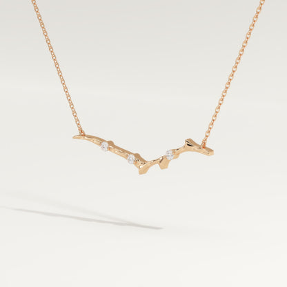 0.7 TCW Round Lab-Grown Diamond Charm Necklace