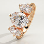 2.0 CT Oval Cut Three Stone Lab-Grown Diamond Engagement Ring