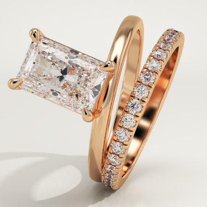 Radiant Cut Pave Lab-Grown Diamond Engagement Ring