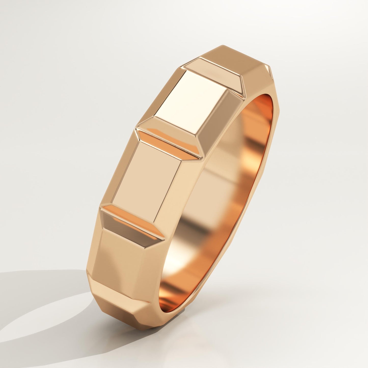 Patterned Wedding Band For Men