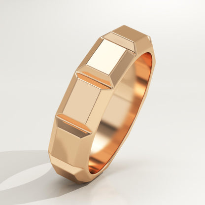 Patterned Wedding Band For Men