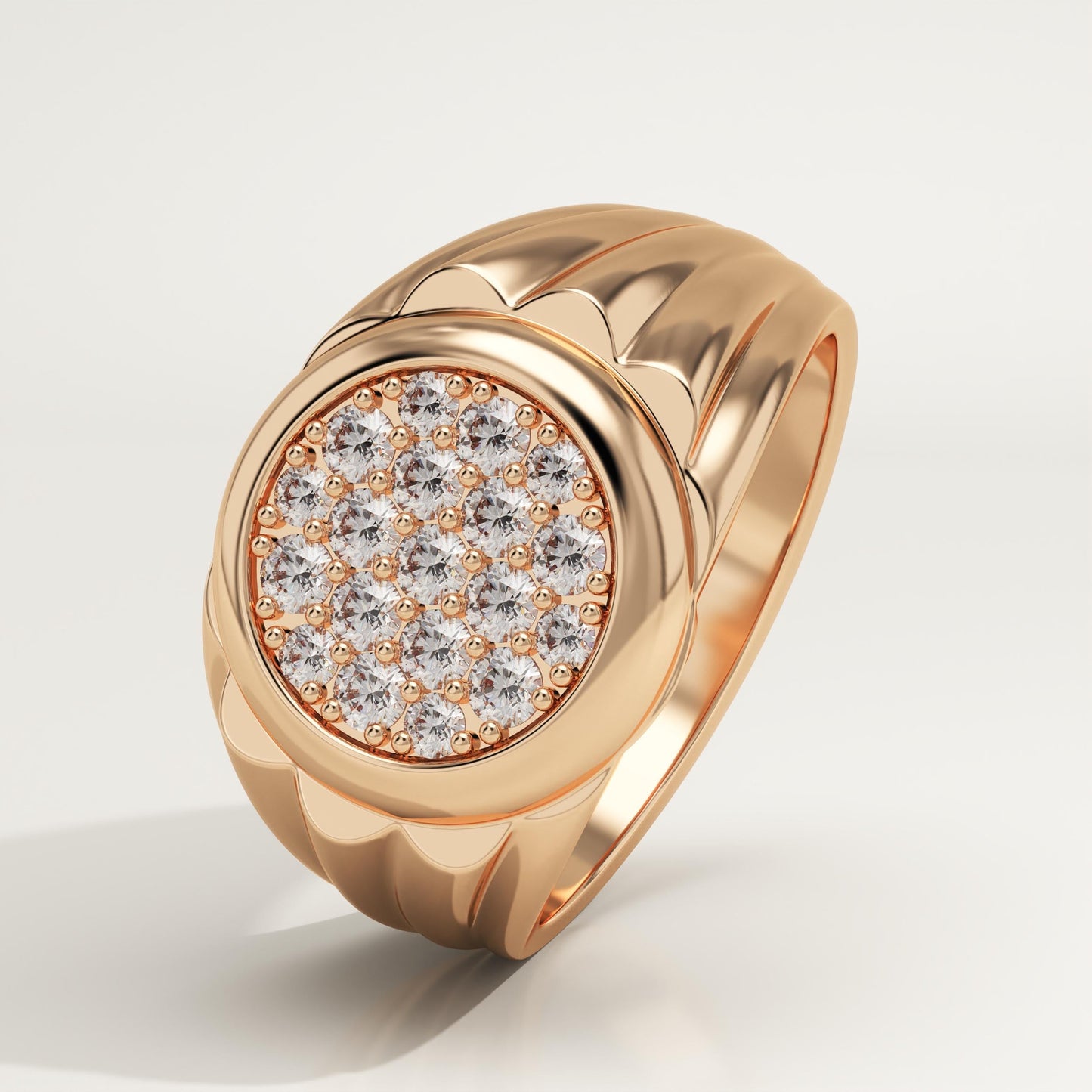 0.417 CT Round Lab-Grown Diamond Multi Stone Wedding Band For Men