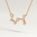0.085 TCW Round Lab-Grown Diamond Scorpio Constellation Necklace