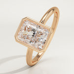 2.0 CT Radiant Cut Bezel Lab-Grown Diamond Engagement Ring