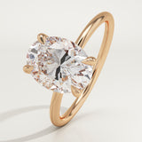 2.0 CT Oval Cut Hidden Halo Lab-Grown Diamond Engagement Ring