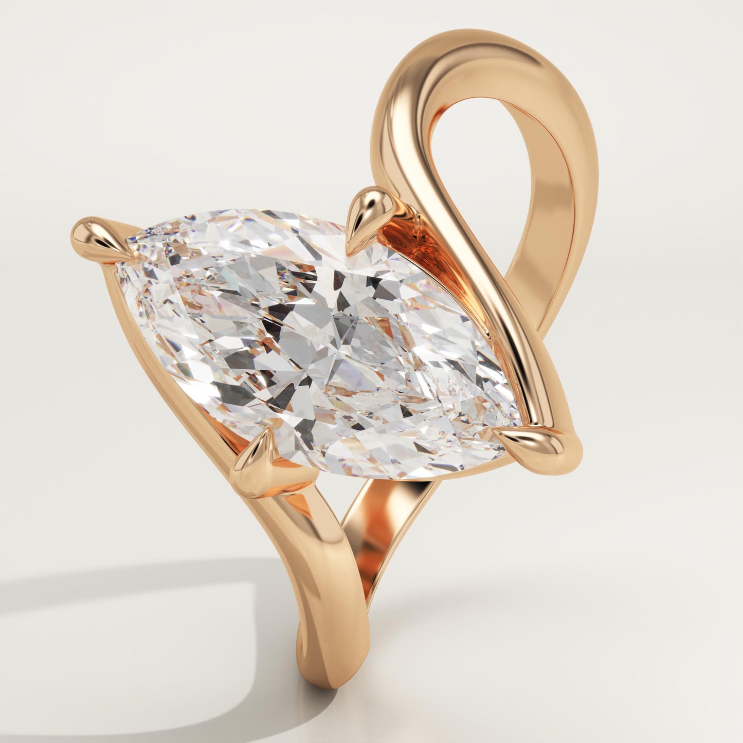 Marquise Cut Solitaire Lab-Grown Diamond Engagement Ring