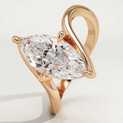 Marquise Cut Solitaire Lab-Grown Diamond Engagement Ring