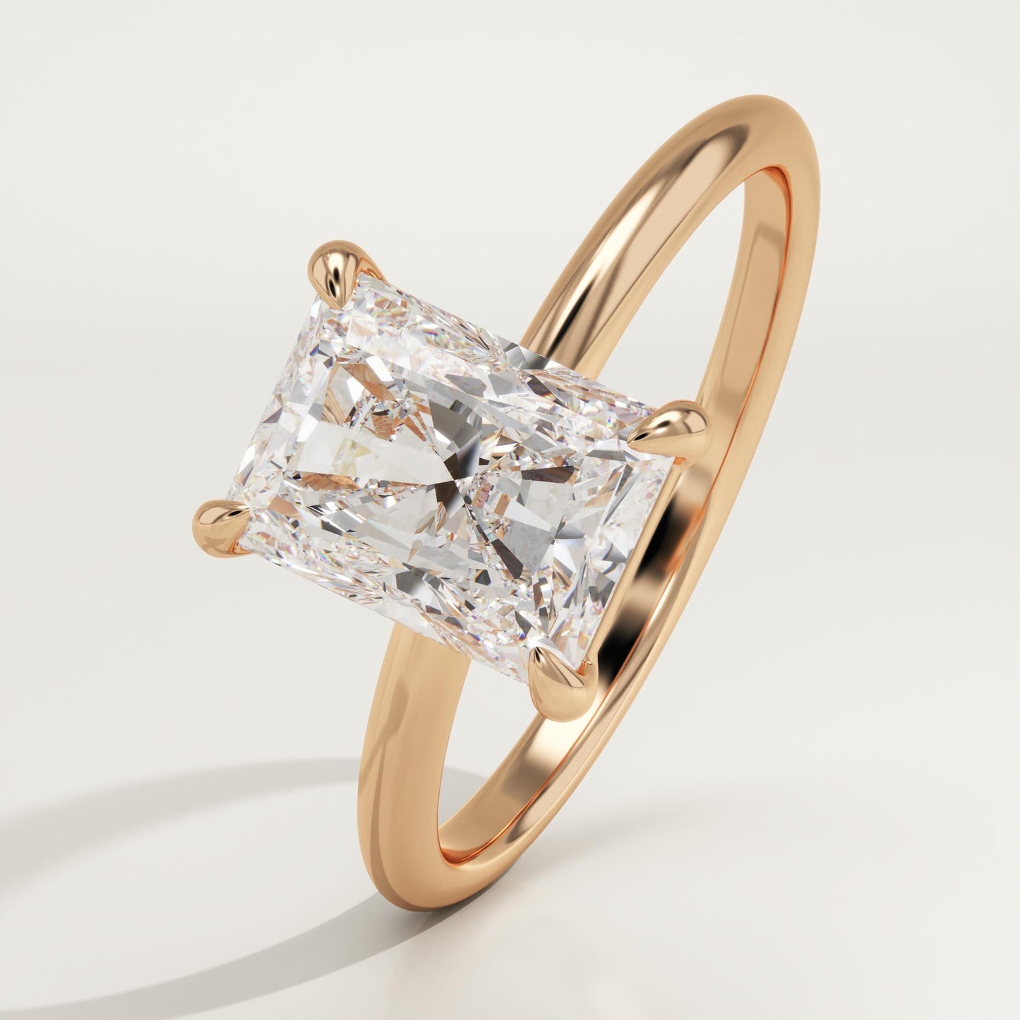 Radiant Cut Solitaire Lab-Grown Diamond Engagement Ring