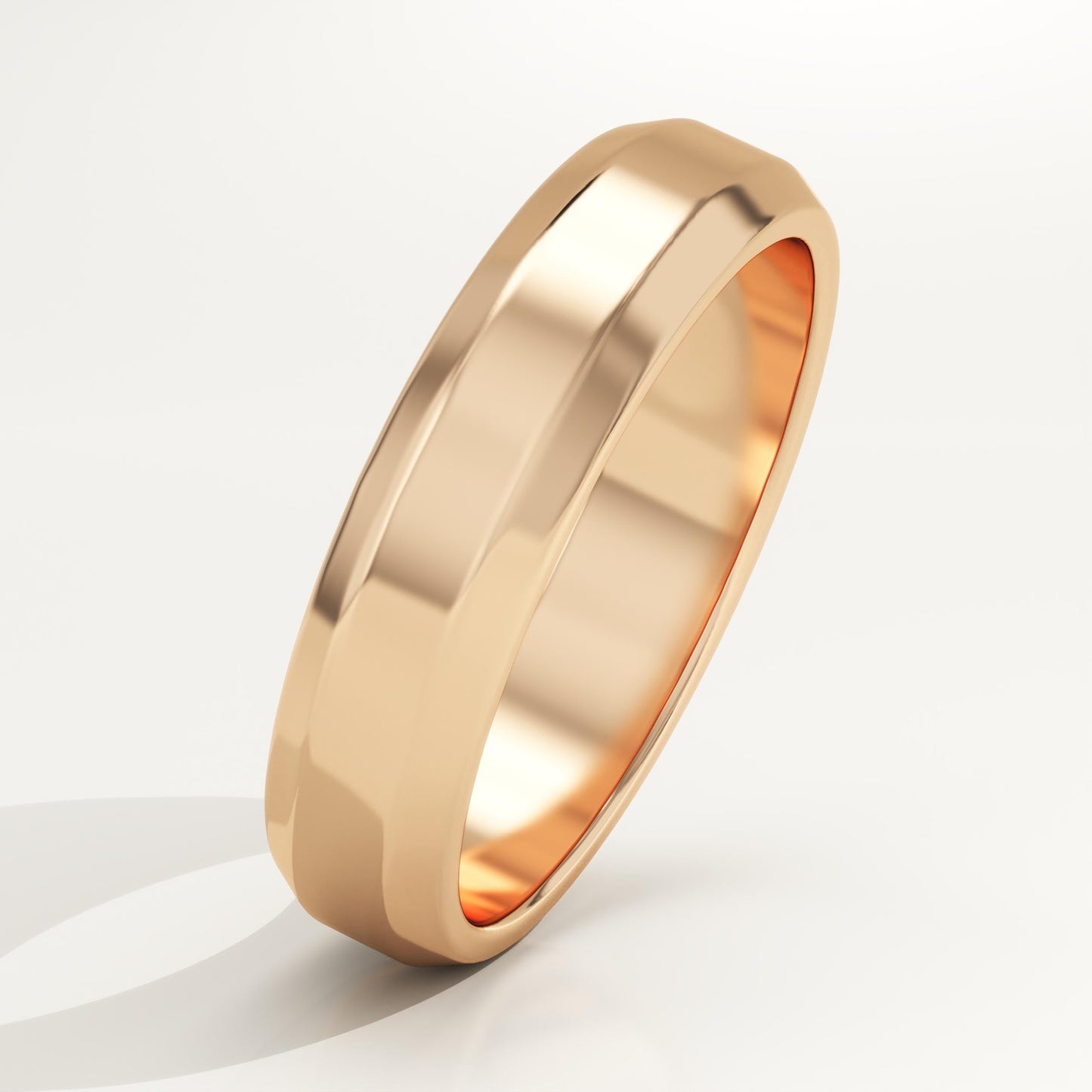 Beveled Edge Wedding Band