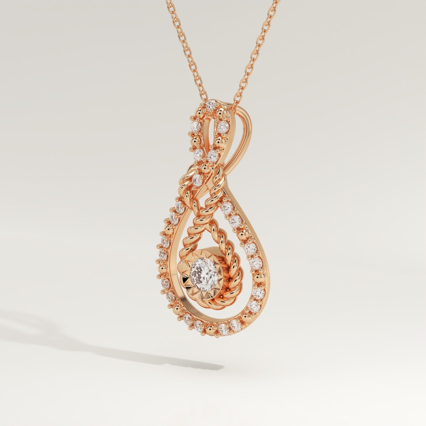 0.11 TCW Round Lab-Grown Diamond Multi Stone Necklace