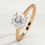 2.0 CT Round Cut Solitaire Lab-Grown Diamond Engagement Ring