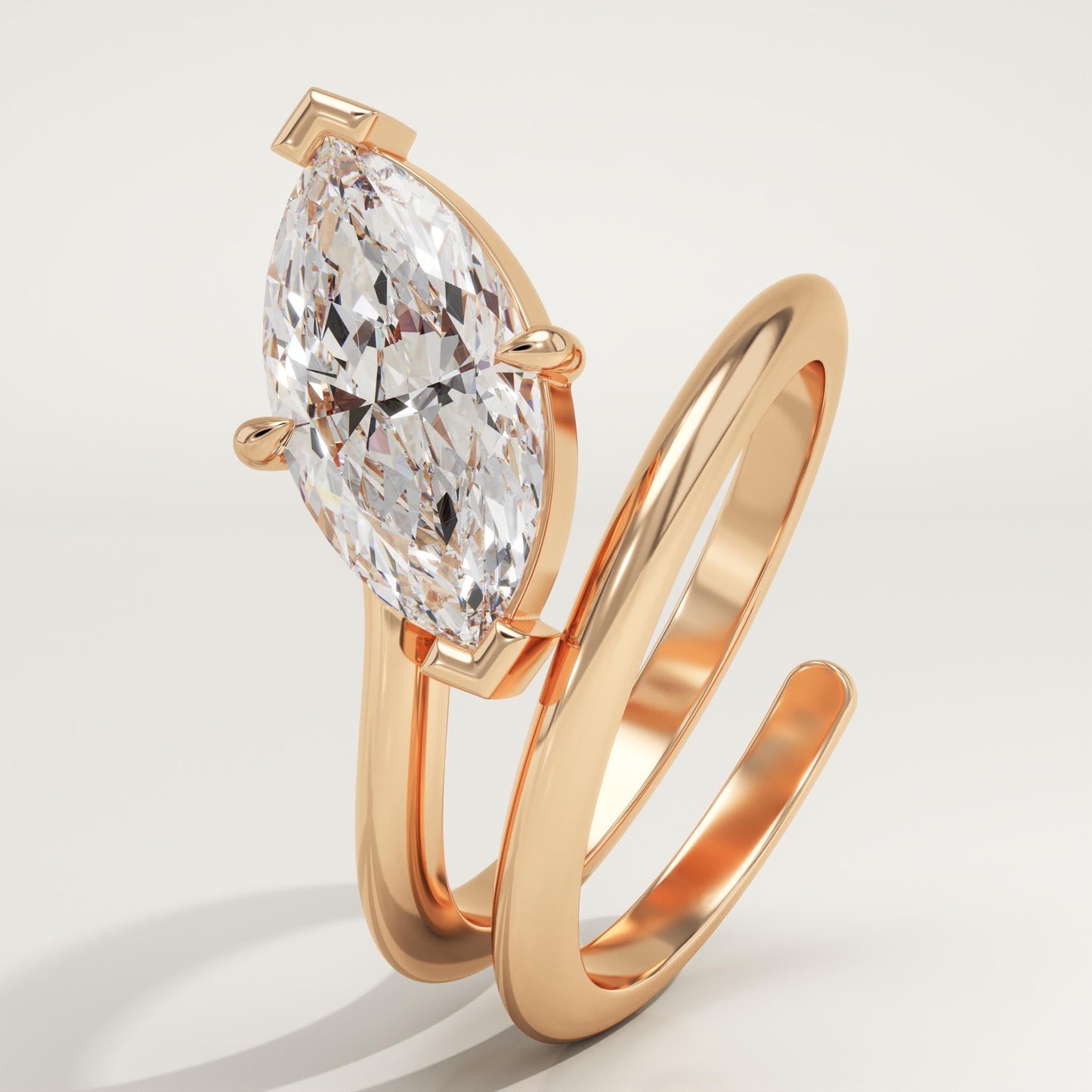 Marquise Cut Solitaire Lab-Grown Diamond Engagement Ring
