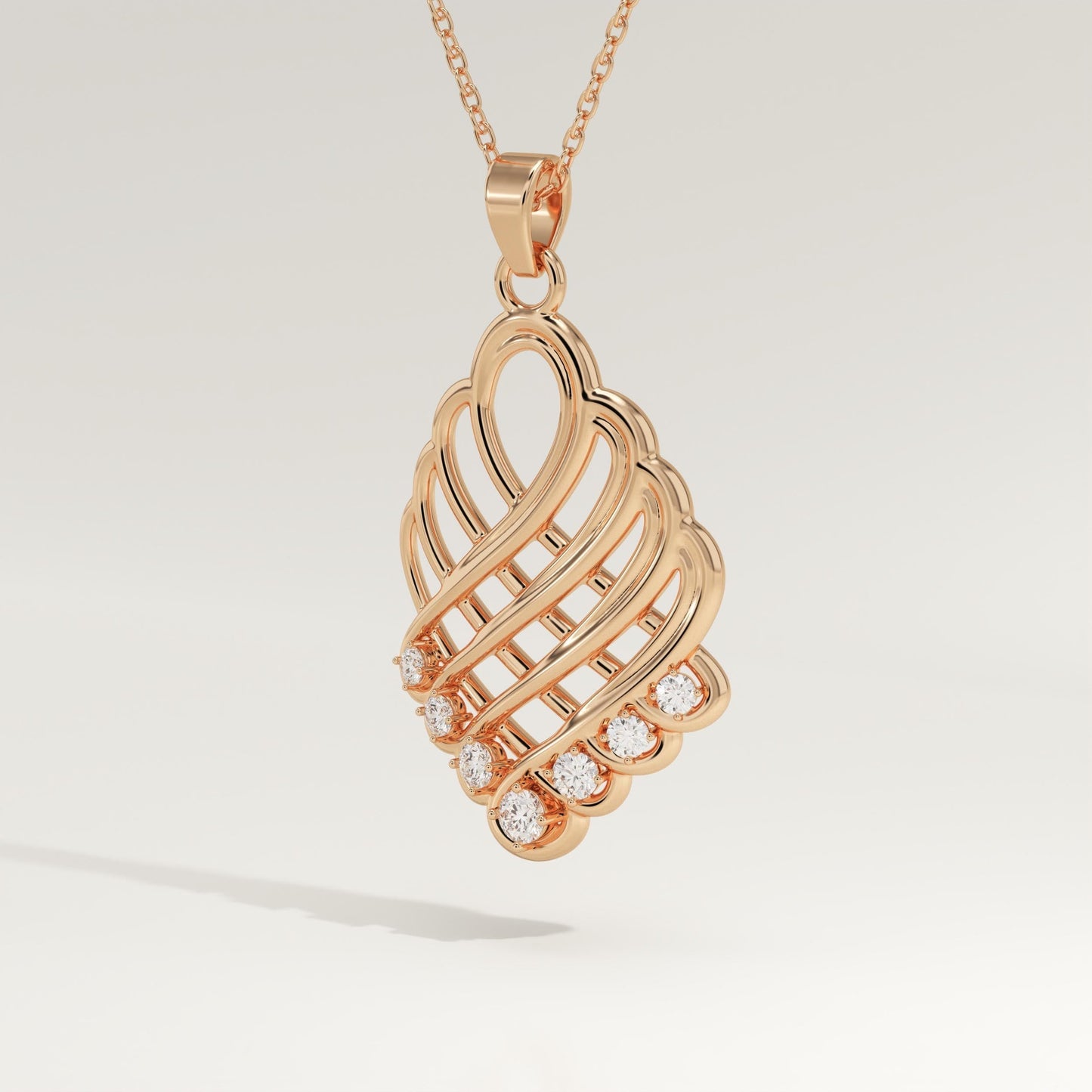 0.158 TCW Round Lab-Grown Diamond Charm Necklace