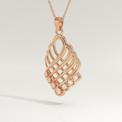 0.158 TCW Round Lab-Grown Diamond Charm Necklace