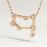 0.18 TCW Round Lab-Grown Diamond Gemini Constellation Necklace