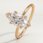 1.5 CT Marquise Cut Hidden Halo Lab-Grown Diamond Engagement Ring