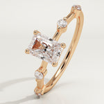 2.0 CT Radiant Cut Dainty Pave Lab-Grown Diamond Engagement Ring