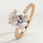 2.0 CT Oval Cut Pave Lab-Grown Diamond Engagement Ring