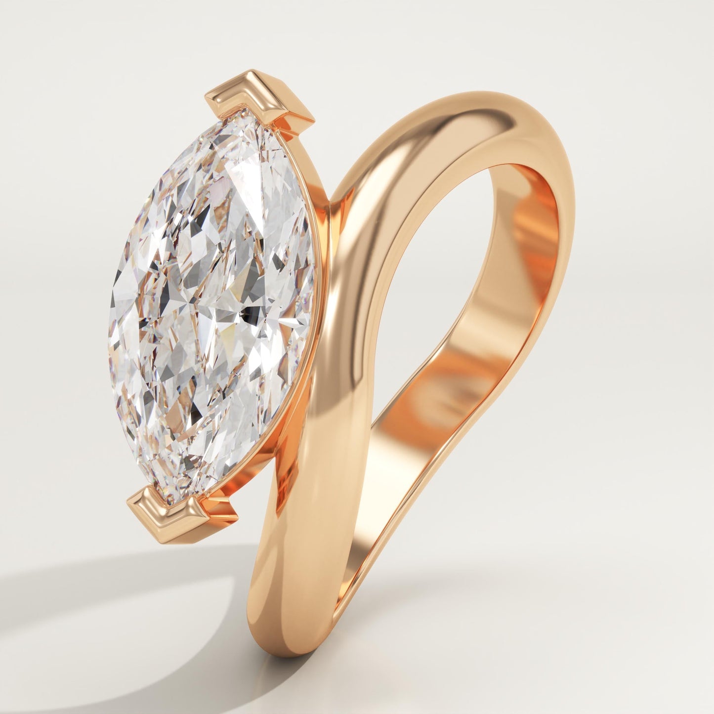 Marquise Cut Solitaire Lab-Grown Diamond Engagement Ring