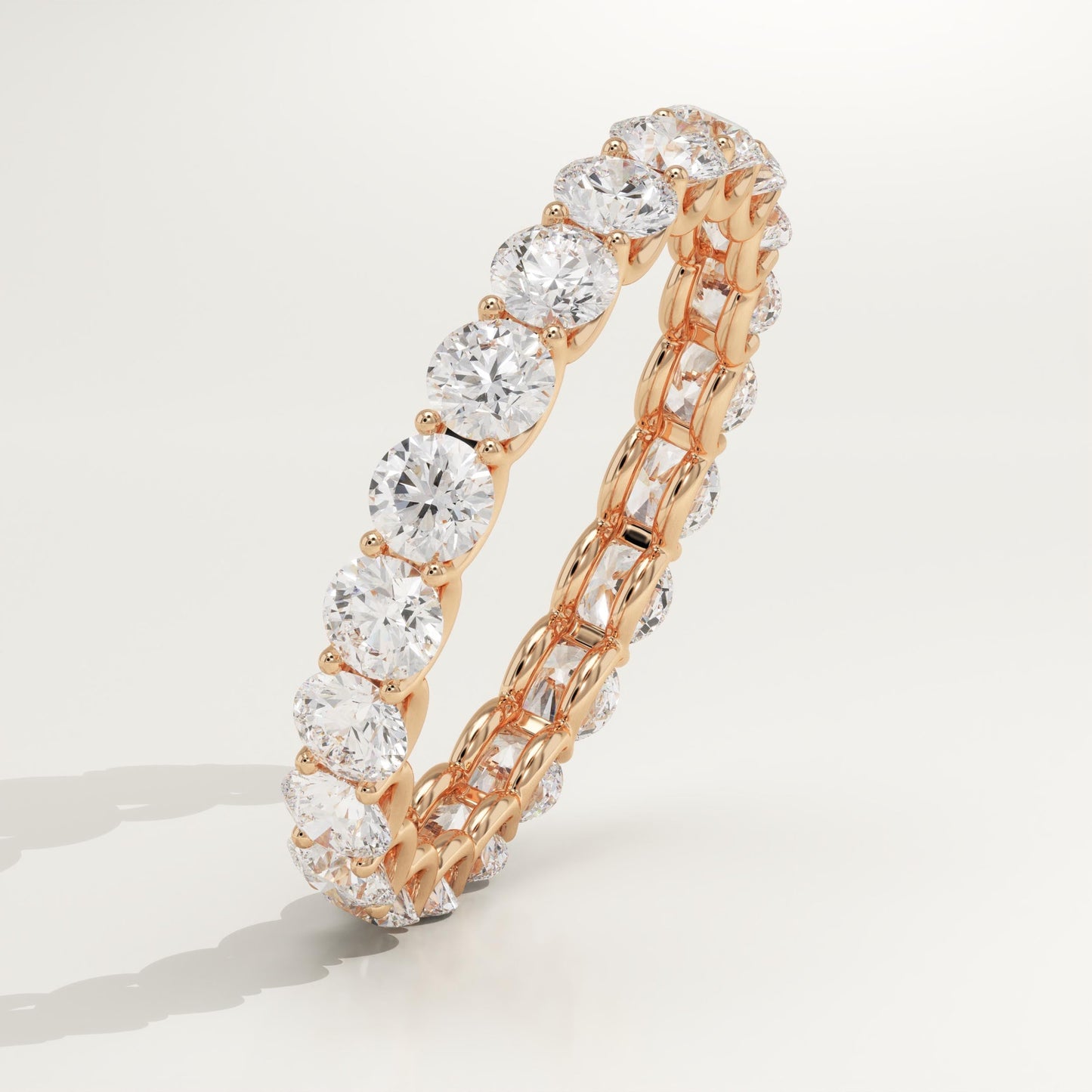 2.1 TCW Round Lab-Grown Diamond Full Eternity Wedding Band