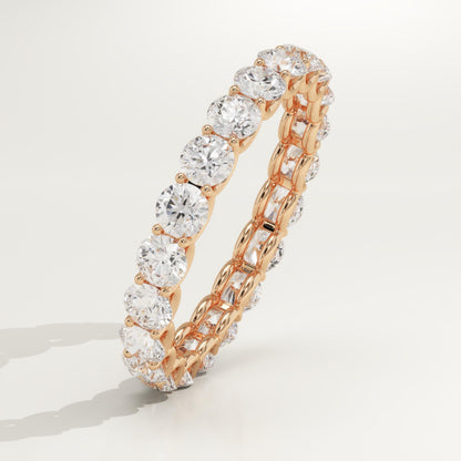 2.1 TCW Round Lab-Grown Diamond Full Eternity Wedding Band