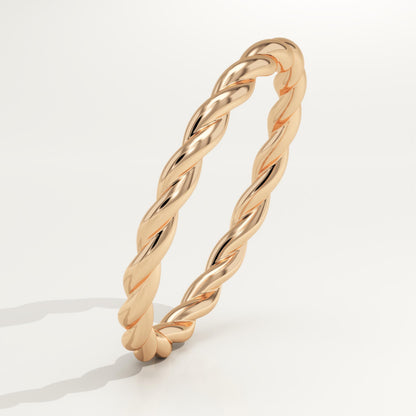 Twisted Shank Wedding Band