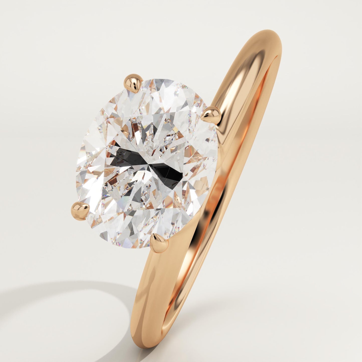 Oval Cut Solitaire Lab-Grown Diamond Engagement Ring