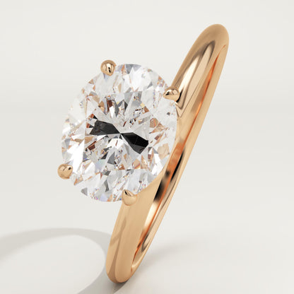 Oval Cut Solitaire Lab-Grown Diamond Engagement Ring