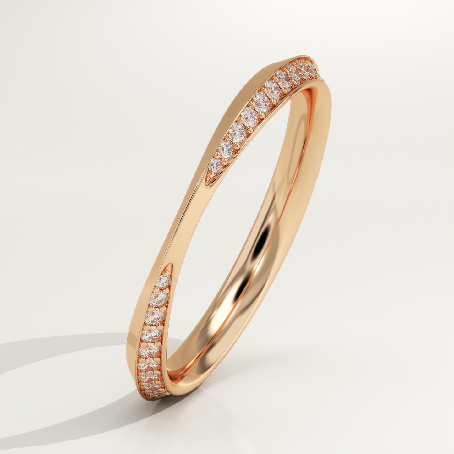 0.16 TCW Round Lab-Grown Diamond Channel Setting Wedding Band