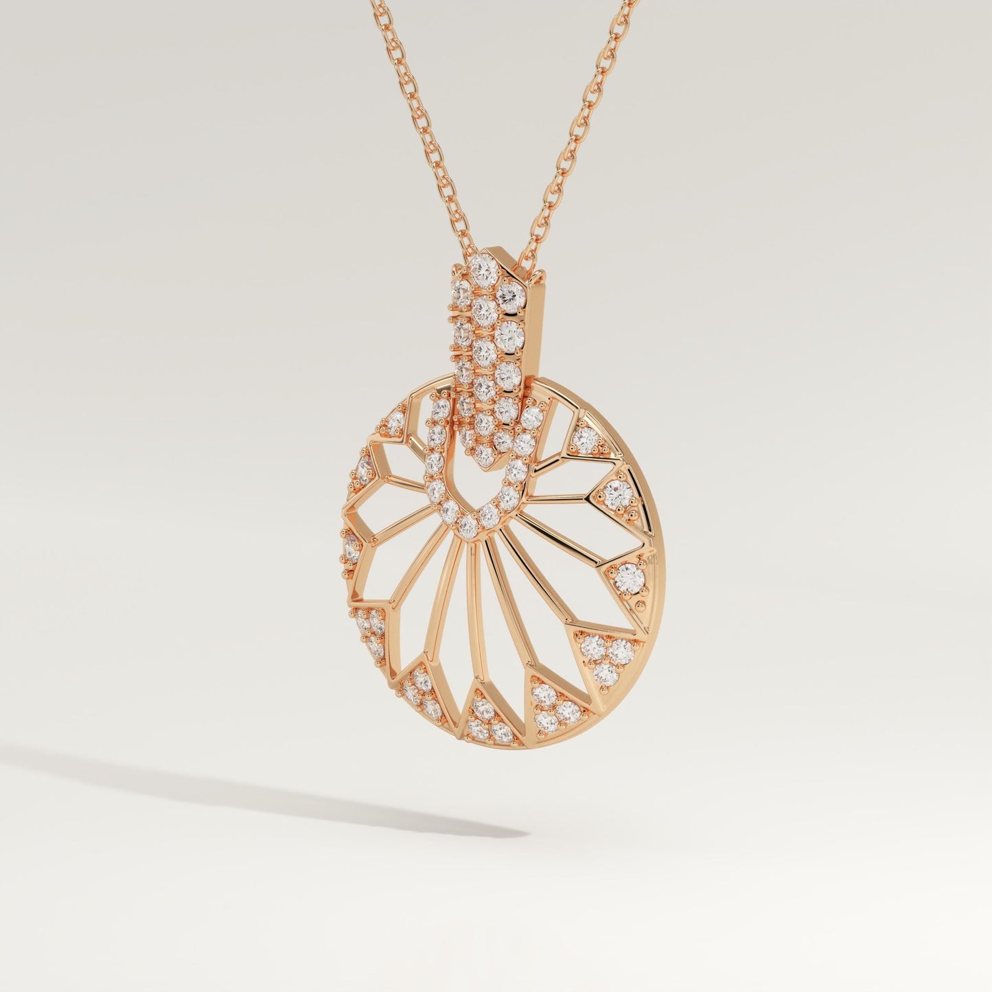 0.312 TCW Round Lab-Grown Diamond Charm Necklace