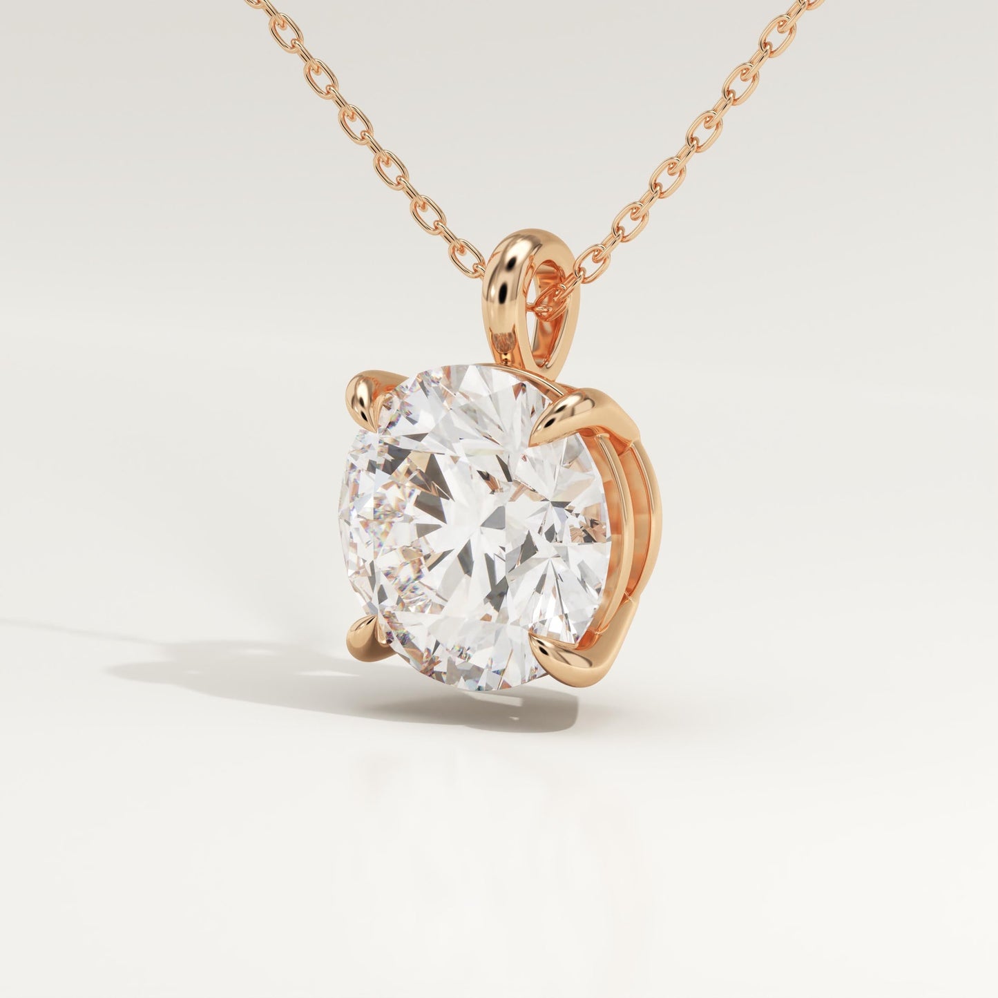 2 CT Round Lab-Grown Diamond Solitaire Necklace