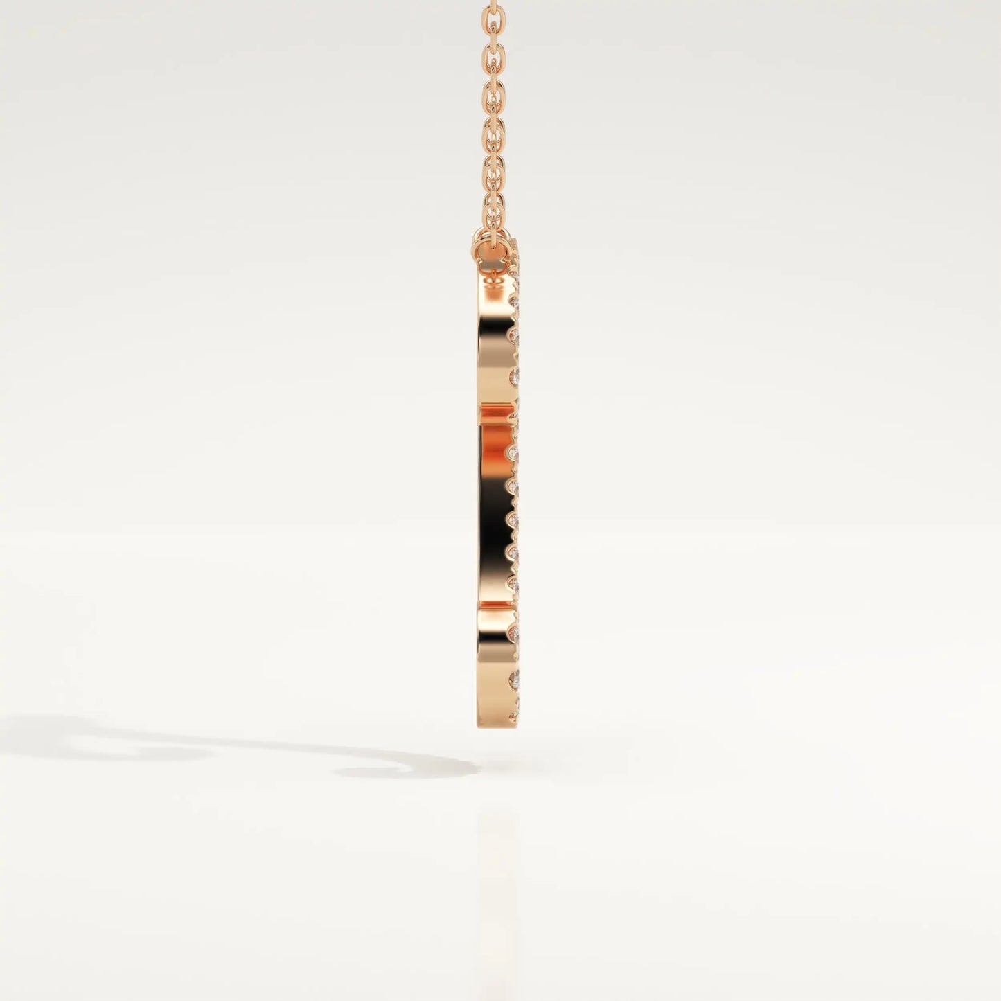 0.189 TCW Round Lab-Grown Diamond I Initial Necklace