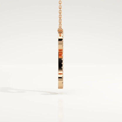 0.189 TCW Round Lab-Grown Diamond I Initial Necklace
