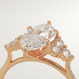 2.0 CT Marquise Cut Cluster Lab-Grown Diamond Engagement Ring