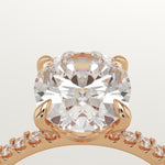 2.0 CT Oval Cut Pave Lab-Grown Diamond Engagement Ring