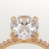 2.0 CT Oval Cut Pave Lab-Grown Diamond Engagement Ring