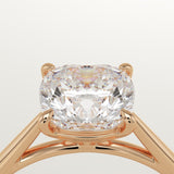 2.0 CT Cushion Cut Solitaire Lab-Grown Diamond Engagement Ring